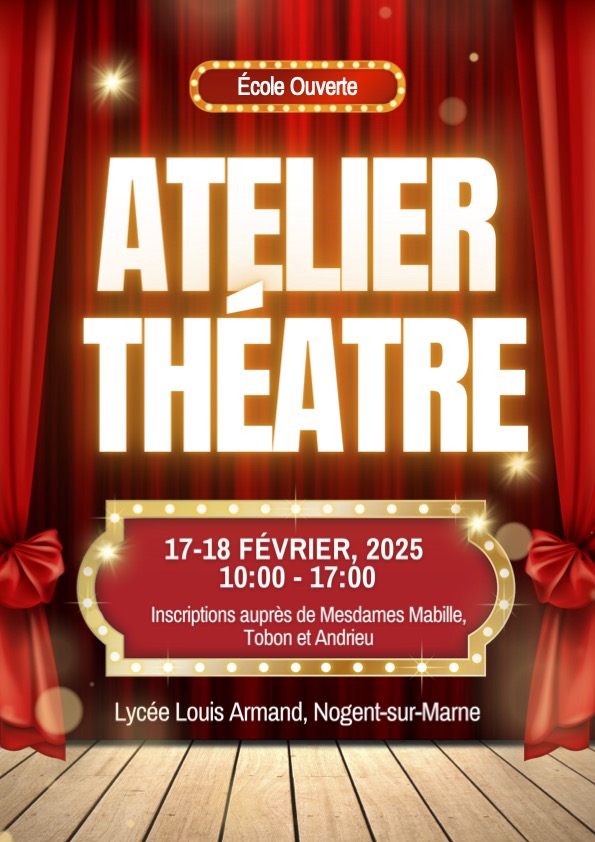 Ecole Ouverte the atre fe vrier 2025