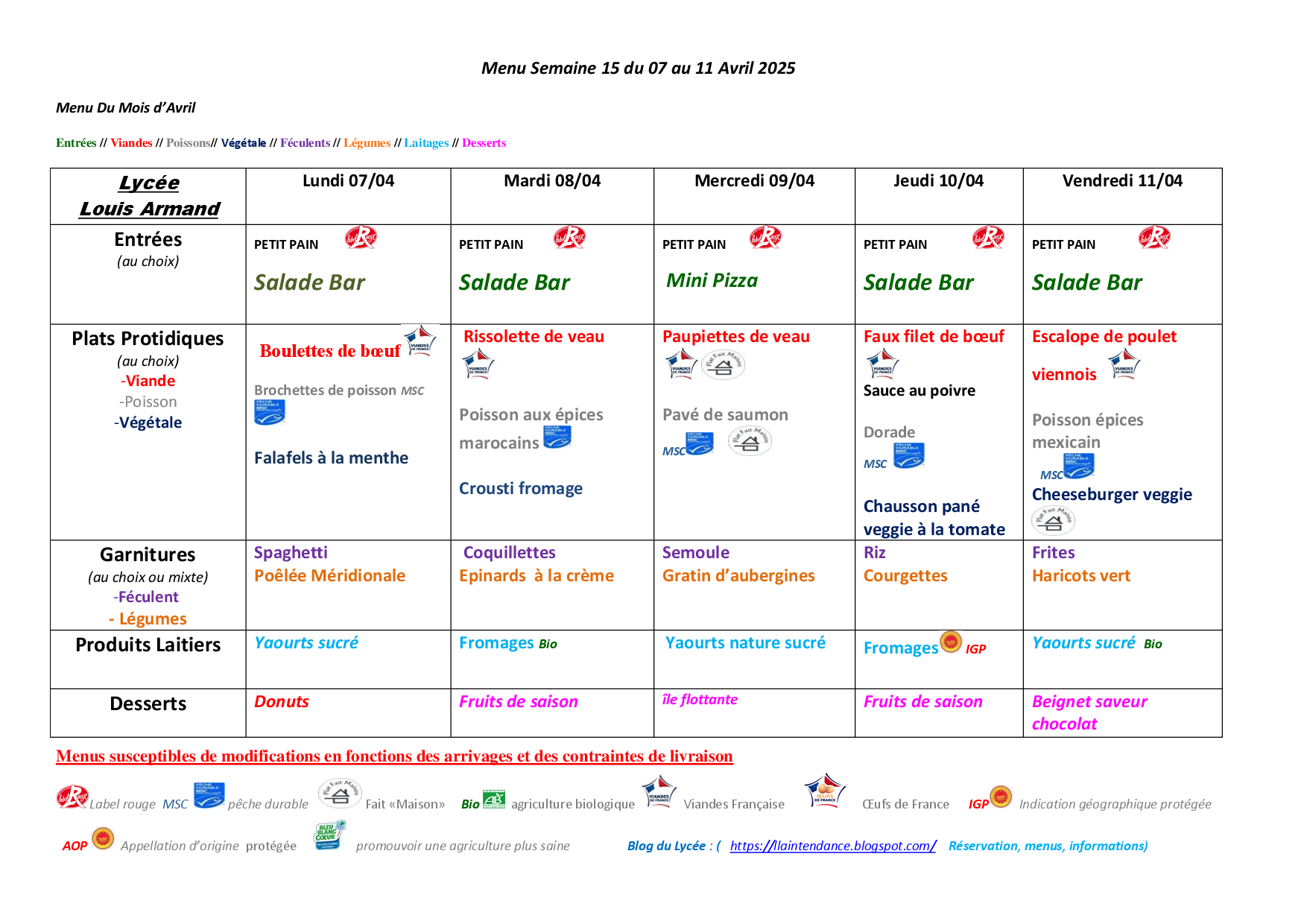 Menu Semaine 39 du 23 au 27 .09 .2024 septembre 2024 Copie 1 